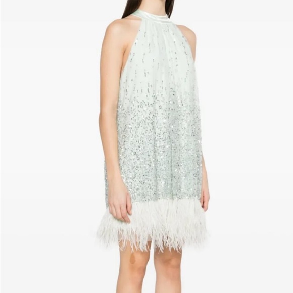 Alice + Olivia 
ERNA FEATHER MINI DRESS - Picture 2 of 15